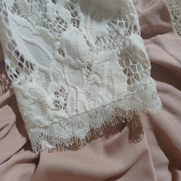 ADRIANNA PAPELL NWT Ivory/Nude Lace Sheath Dress 10/12 - Picture 8 of 9